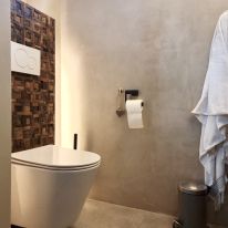 Wanden in stuctechniek PALLADIO met waxlaag