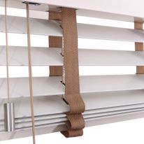 Houten lamel wit met contrasterend koord