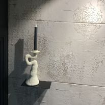 SJABLOONSTUC BEWERKT MET KLEUREN PIOMBO EN BETON