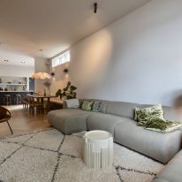 Heerlijke zithoek in canvas stof