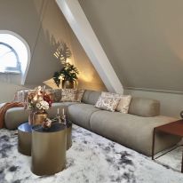 Wanden lounge in de kleur LINO van Carte Colori
