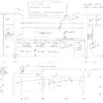 Schets ontwerp keuken Combine & Design